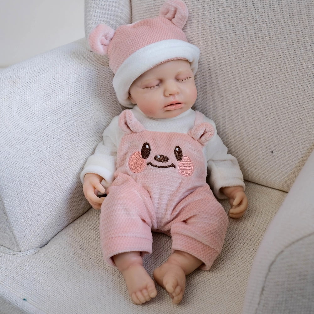 Lifelike Reborn Baby Dolls Silicone Full Body Girls - 12inch Squish Doll Full Solid Silicone Flexible Elastic Super Soft Cute That Look Real Lifelike Silicone Babies Dolls Toy for Kids