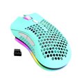 thumbnail image 2 of Souris de Jeu Sans Fil Creuse Réglable Rechargeable; Accessoire Informatique avec Lumière RGB, Cyan, 2 of 8