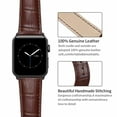 thumbnail image 3 of LEIXIUER Leather strap Compatible with Apple watch bands 45mm 44mm Ultra 49mm 42mm 41mm 40mm 38mm Men Women, Genuine Leather Butterfly buckle bands for iWatch Sereis 9 8 7 SE 6 5 4 3 2 1, 3 of 8
