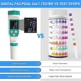 thumbnail image 4 of 2024 7 in 1 PH/Free Chlorine/ORP/EC/TDS/Salt/Temp PH Meter Swimming Pool Salinity Tester IP67 Waterproof, 4 of 5