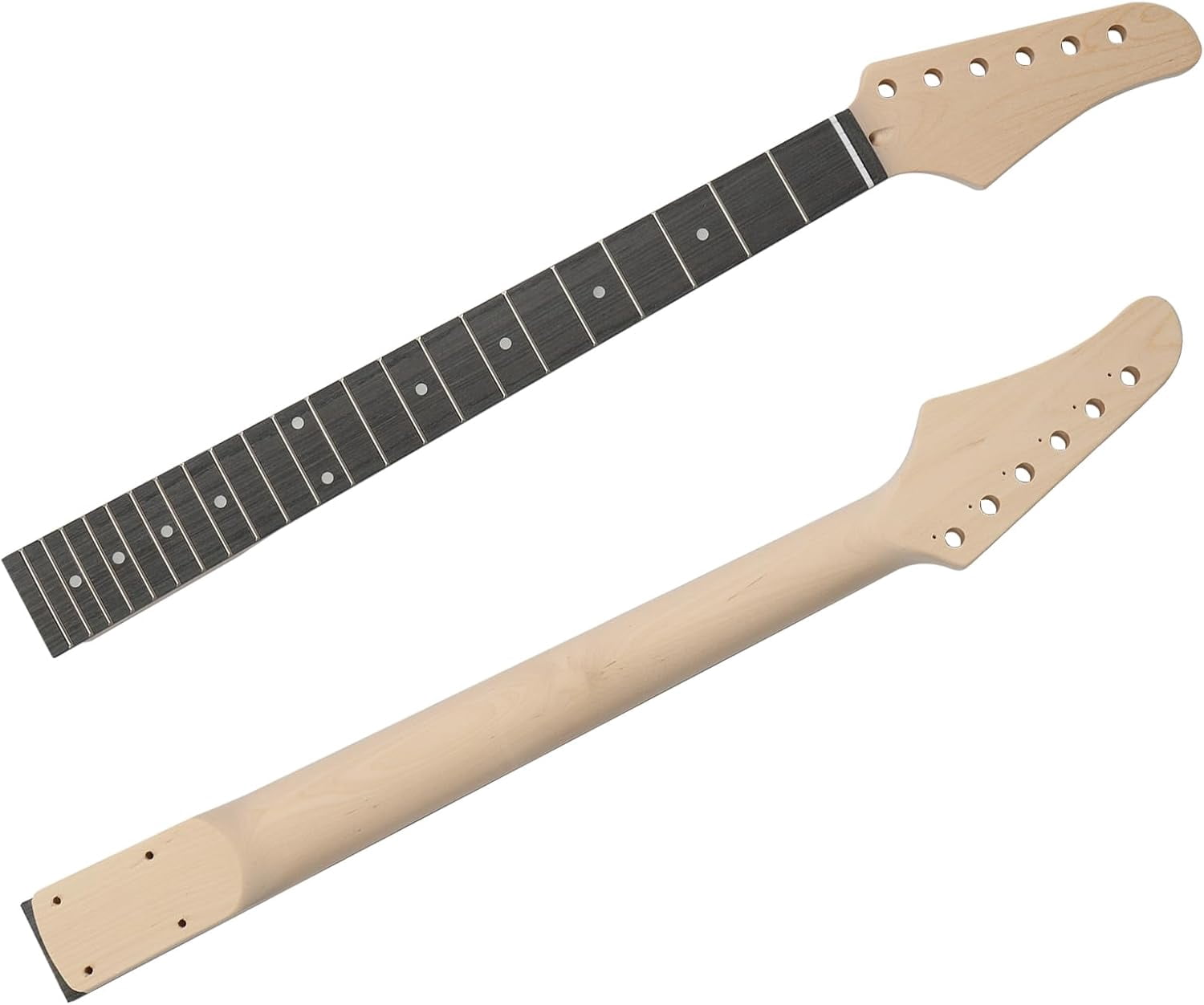 DIY Guitar Kit with Mahogany Body, Ebony Fingerboard and Maple Neck, 6 String DIY Electric Guitar Kit with Classic Design, Easy Installation & Full Equipment to Build Your Own Guitar (KST)