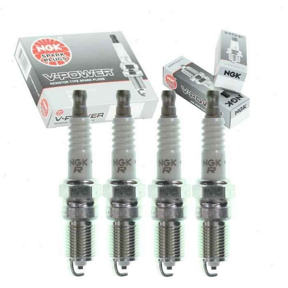 4 pc NGK V-Power Spark Plugs compatible with Ford Escape 2.3L L4 2005-2008