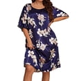 thumbnail image 3 of SHIXIAOO Pyjamas pour Femmes Grande Taille Mi-Longues Robes à Enfiler Imprimées Vêtements d'Intérieur d'Été pour Femmes Robes Grande Taille Longues Robes Gothiques, 3 of 3