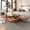 Walnut#1, variant on Wooden Coffee Tables, Vintage Round Nesting Coffee Table, Six Bamboo-shaped Decorative Glass Doors, Retro Beaded Legs, Walnut, 31.5", Walnut Coffee Tables,Glass,Mdf Round Coffee Tables