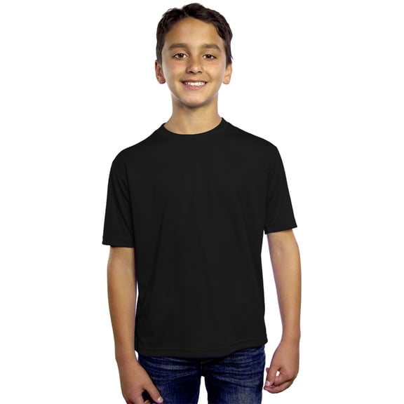 BlueGeneration Youth Solid Wicking T - Black Medium Solid