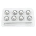 thumbnail image 1 of Esferas de hielo de acero inoxidable para enfriar vino y whisky, piedras con pinzas (bola), 1 of 9