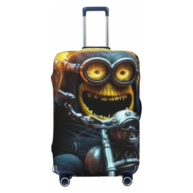 Cute Anime Cartoon Minions Travel Suitcase Protective Cover Trunk Case Washable Elastic Luggage Cover Fits Small Suitcase Protector Baggage With Concealed Zipper Gifts