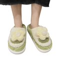 thumbnail image 3 of Vedolay Indoor Slippers Soft Plush Cozy Indoor Outdoor Slippers Green,37, 3 of 5