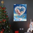 thumbnail image 3 of 5D DIY taladro redondo completo pintura de diamante Snowy Love Charm Kit decoración del hogar 30x40cm, 3 of 9