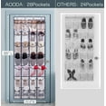 thumbnail image 3 of 28 Large Mesh Pockets Over The Door Shoe Rack, Hanging Shoe Organizer for Closet Hanging Shoe Rack Holder Hanger, White, 3 of 7