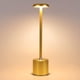 thumbnail image 1 of Rechargeable portable LED mesa lamp con 5000mah battery, moderno cream color, stepless dimming, suitable para restaurant, dormitorio, bar, camping & coffee shop (gold/negra - gold), 1 of 5