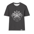 thumbnail image 4 of Fiudx Tops para Mujer Blusas Estampadas a La Moda para Mujer Top de Cuello Redondo de Manga Corta, 4 of 4