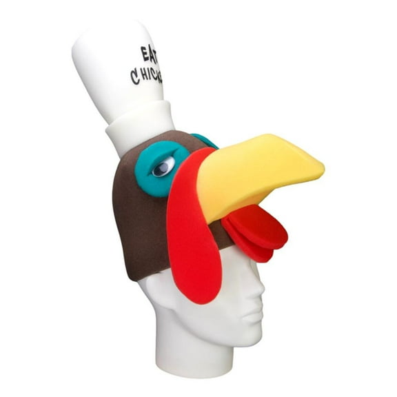 Chef Turkey Hat - Thanksgiving Gift - Turkey Day Hat - Thanksgiving Favors - Turkey Party Hat - Halloween Hat - Roast Turkey Hat -Photobooth prop - Giant Turkey Hat