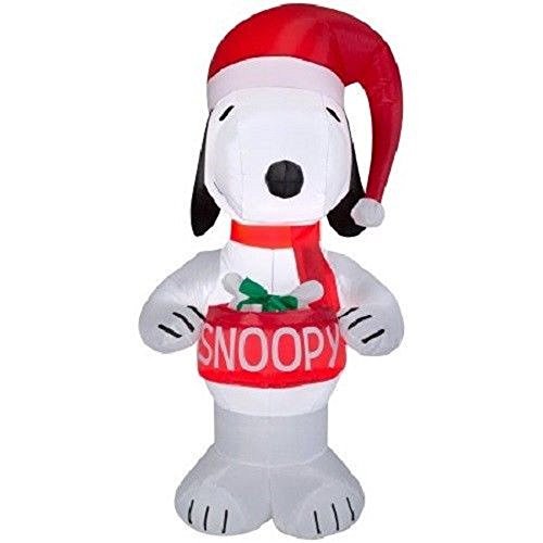 Gemmy Christmas Peanuts Snoopy Holding Dog Bowl Airblown Inflatable 5ft Walmart Canada