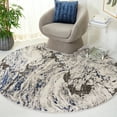 thumbnail image 2 of SAFAVIEH Petra Madisyn Abstract Area Rug, Ivory/Blue, 6'7" x 6'7" Round, 2 of 8