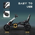 thumbnail image 5 of Aosom Kids Pedal Go Kart W/ Adjustable Seat, Swing Axle, White, 5 of 10