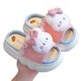 thumbnail image 2 of Fozruso Girls Slippers For Kids Soft Linen Slides Sole Comfortable Indoor Outdoor Casual Home Slippers For Toddler And Little Girls,Winter Slippers Sizes 5.5 Big Kid(11.5-12 Years), 2 of 4