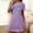 Purple, variant on Aobny Gray Breathable Womans Nightgowns Crew Neck Short Dragonfly Short Sleeve Sleep Dress Nightshirts for Woman Casual