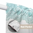 thumbnail image 2 of Teal Yellow Boho Kitchen Window Curtains, Swag Curtains Valance for Bedroom Living Room Bathroom, Vintage Ethnic Tribe Abstract Art Rod Pocket Window Treatment Curtain Block Drapes 2 Panels 36"x36", 2 of 9