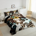 thumbnail image 4 of Erosebridal Rustic Skeleton Bedding Toddler Comforter Set, Western Animal Down Comforter, Leopard Print Decor, Reversible 2pcs, 4 of 8