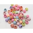 thumbnail image 6 of U8MO 200 Mixed Colour Acrylic Sparkling Silver Dot Barrel Pony Beads 8X7mm Kids Craft, 6 of 9