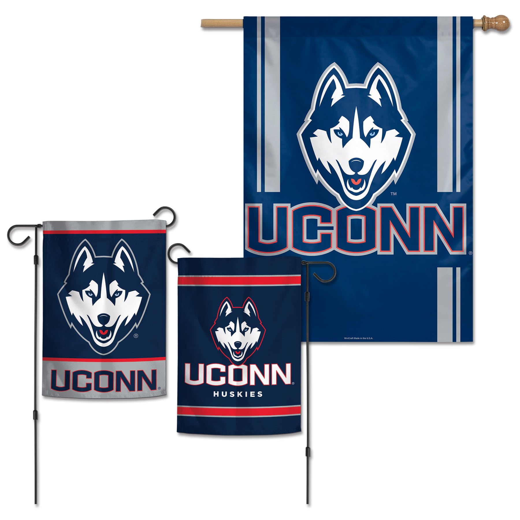 UCONN Double Sided Garden Flag and Yard Banner
