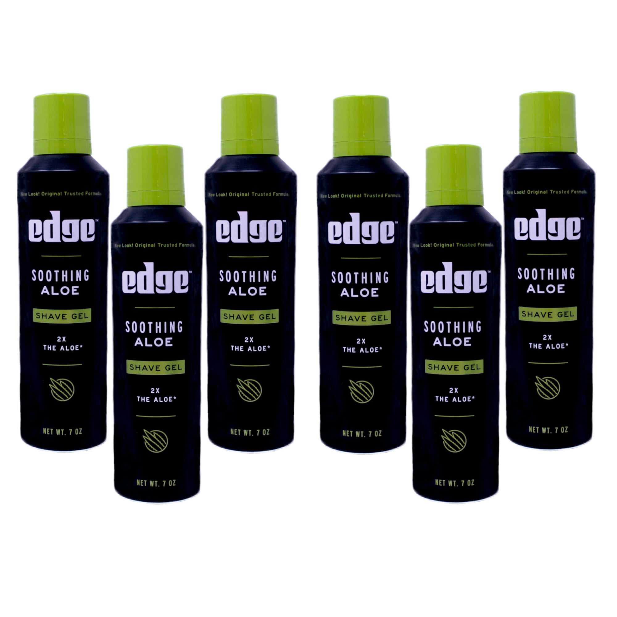 Edge Shave Gel for Men Soothing Aloe - 7 Ounce (Pack of 6)