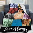 Isun Custom Blanket with Picture Couple Gifts for Boyfriend Girlfriend