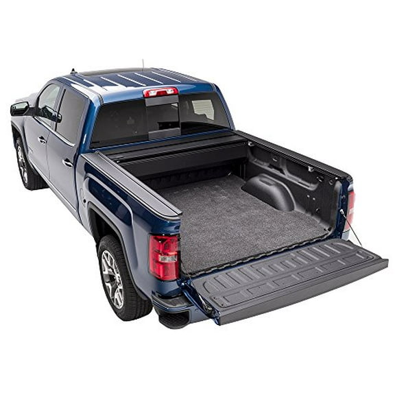 BedRug by RealTruck Bedmat | Compatible with 2004 - 2024 Nissan Titan 67.1 Bed, Models w/Drop-In Liners | Charcoal Grey, BMN04CCD