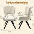 thumbnail image 2 of Silla de comedor de tela conjunto de 2, sillas de comedor acolchadas suaves modernas, respaldo cómodo, cocina / sala de estar / silla de oficina en el hogar, 2 of 5