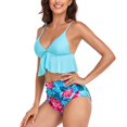 thumbnail image 1 of Bikini estampado ANGGREK Cintura Alta con Cuello en V Lavable a máquina Para mujer, 1 of 6