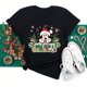 thumbnail image 1 of Camisetas con estampado de Disney para mujer, camisetas negras de Feliz Navidad Kawaii Y2K de los años 90, camisetas de Papá Noel, ropa Harajuku, 1 of 5