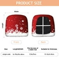 thumbnail image 3 of Red Christmas Snowflake Seat Covers for Dining Room Chairs Set Of 4,Stretch Printed Washable Chair Seat Cover with Elastic Ties and Button,Removable Waterproof Couch Cushion Covers, 3 of 6