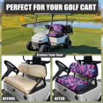 thumbnail image 6 of FUIALDOLG Boho Golf Cart Seat Covers Fit for Club Car Precedent Front Seats Cushion, Purple Mandala Flower Print Golf Cart Front and Back Seat Cushion Cover, No Nails Required, 6 of 8
