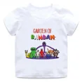 thumbnail image 3 of Camiseta de algodón con estampado de dibujos animados para niños, juego popular, Garten of Banban, ropa divertida y bonita para niñas, camiseta informal de verano para bebés y niños, mangas cortas, 3 of 5