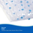 thumbnail image 5 of Kenney® Inside the Shower Vinyl Semi-Brushed Bath Mat with Suction Cups and Drain Holes, 27.5" L x 15.5" W, Clear and Blue, 5 of 6