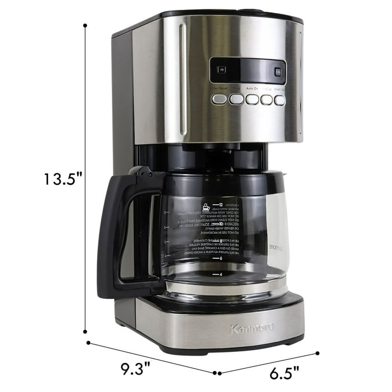 Kenmore Aroma Control 12-Cup Programmable Coffee Maker, Charcoal