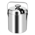 thumbnail image 2 of Stainless Steel Ice Square Container Double Walled 1.3L Ice Bucket Container with Tongs Lid, 2 of 5