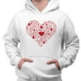 thumbnail image 2 of Nurse Icons Heart Hoodie Sweatshirt Unisex X-Large White, 2 of 5