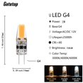 thumbnail image 1 of Minibombilla LED de gel de sílice G4, luz blanca cálida, baja tensión, 12V, COB, espejo, Faro, cristal, reemplazo de luz halógena de 25W, 1 of 4