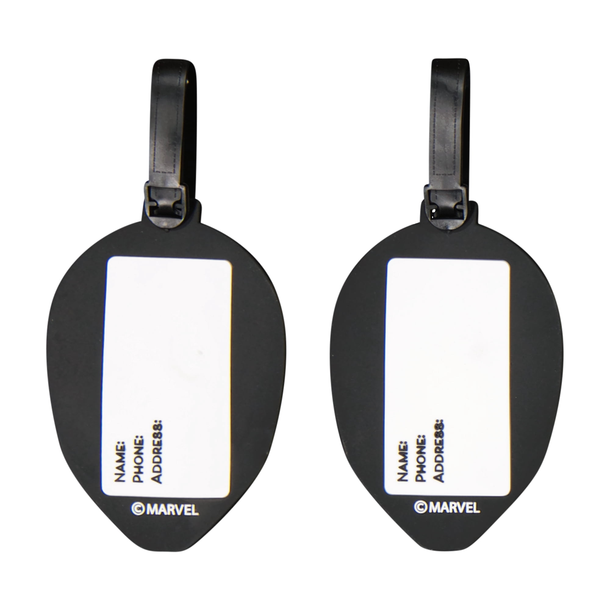 Marvel Spider-Man 2-Piece Suitcase ID Tag Set with Adjustable Straps, Mile Morales, Multi, One Size
