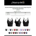 thumbnail image 2 of Made by Olivia Women's 2-Pack Seamless Padded Workout Sports Bra Cami Cropped Yoga Tank Top with Adjustable Straps, 2 of 7