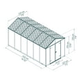 thumbnail image 3 of Palram - Canopia Rubicon 8' x 15' Polycarbonate/Aluminum Shed - Gray, 3 of 9
