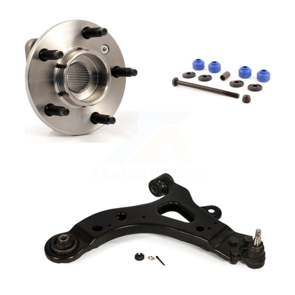 Transit Auto Ensemble de Roulement de Moyeu avant Gauche pour Conducteur Bras de Commande Inférieur avec Rotule et Barre Stabilisatrice pour Voiture Buick Rendez-Vous Pontiac Aztek K7T-101832