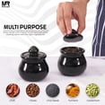 thumbnail image 4 of Radicaln Black Marble Salt Cellar Set of 2 – 3.5" Containers with Lids for Salt and Pepper – Dual Stone Spice Jars for Kitchen or Tabletop Storage, 4 of 7