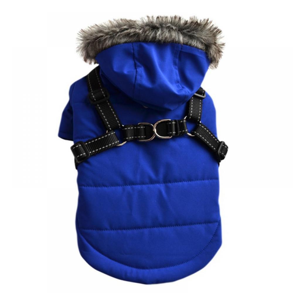 Oaktree Cat Dog Cotton Jacket Hoodie With Reflective Silk Strap Coat