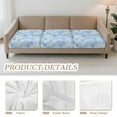 thumbnail image 5 of TSOVTHRID Blue Floral Patchwork Print Couch Cushion Cover for Dogs Sofa Cover with Elastic Straps Furniture Protector Couch Covers for 3 Cushion Couches, Machine Washable, 5 of 7
