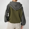 thumbnail image 6 of NOLDARES Womens Oversized Hoodies Fall Hooded Sweatshirt Solid/Color Block Cute Warm Cotton Hoodie Pullover with Pocket(AG,S), 6 of 8