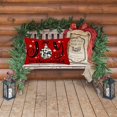thumbnail image 2 of Red Christmas Pillow Cover 12x20 Inch Black White Buffalo Plaids Christmasball Joy to The World Snowflake Decoration Holiday Winter Farmhouse Throw Waist Pillow Cases Cotton Linen for Couch, 2 of 6