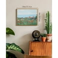 thumbnail image 2 of Drsoum Vintage Coastal Red Wildflower Field Wall Prints Classic Retro Farmhouse Landscape Wall Art Rustic Decorations for Living Room Bedroom 8x10in Natural Framed, 2 of 5